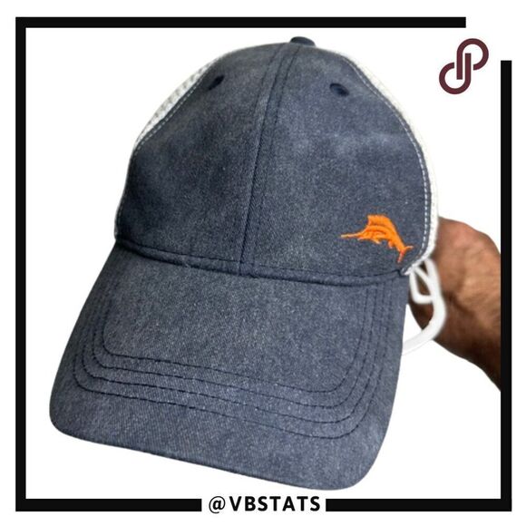 Tommy Bahama Navy/White Adjustable Ball Cap One Size‎ - Picture 3 of 4